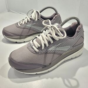 BROOKS ADDICTION WALKER SUEDE SHOES WOMEN'S 7B SHARK ALLOY OYSTER [1203081B094]